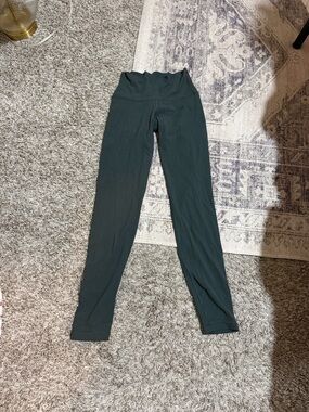 Aritzia High-Waist Leggings in Dark Green